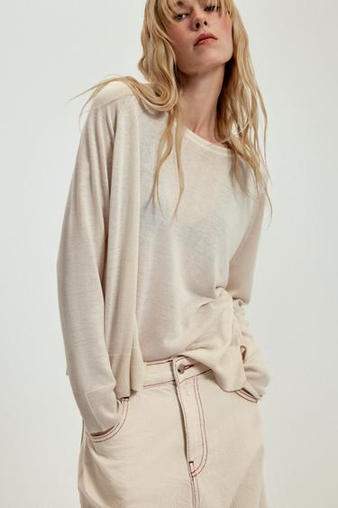 JERSEY BÁSICO PUNTO - Beige de Zara