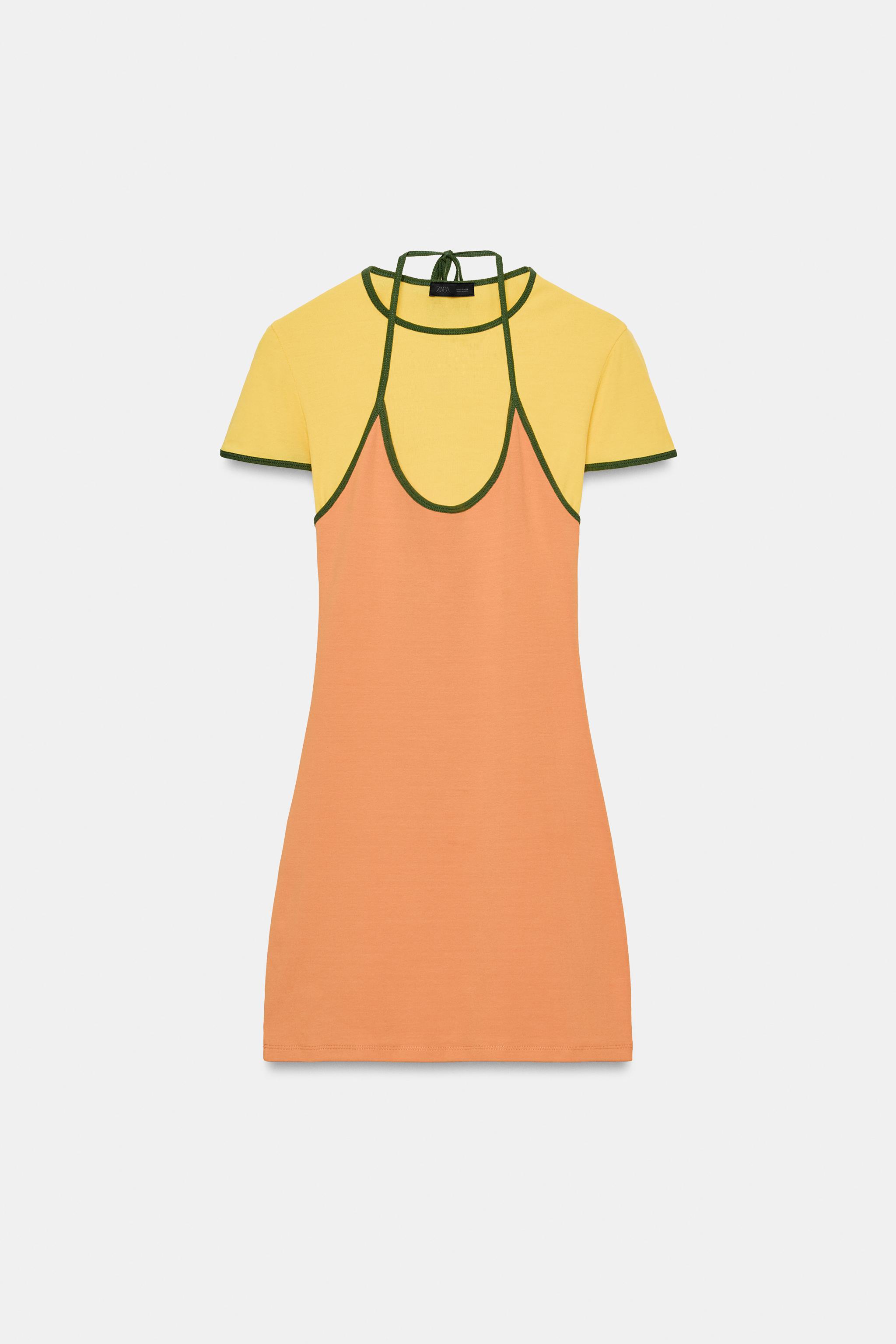 ROBE COURTE EFFET DOUBLE