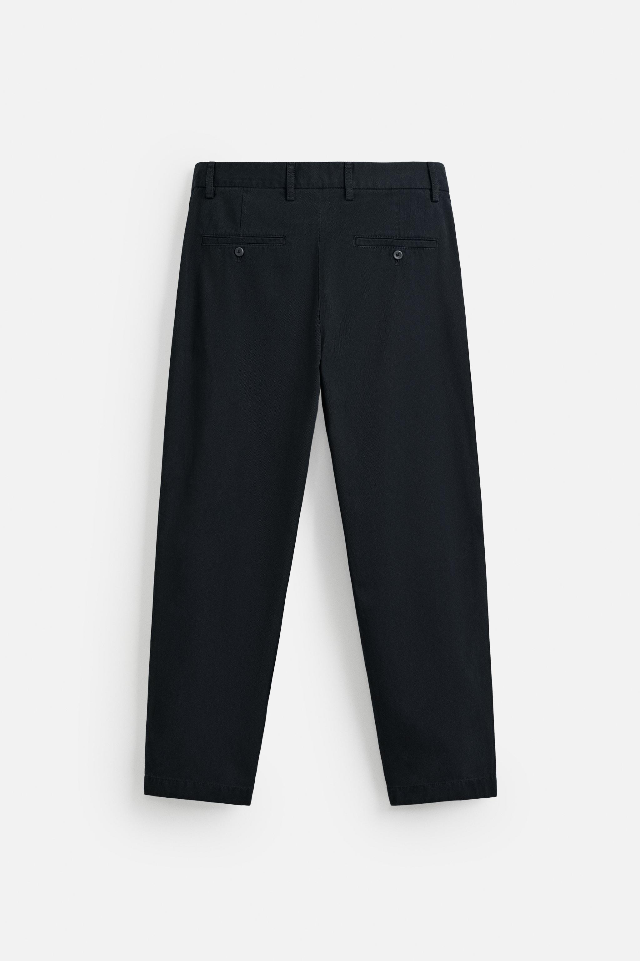 TWILL CHINO PANTS - Navy blue | ZARA United States