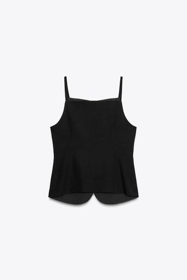 TOP GILET BOUTONS - Noir de Zara - Image 6