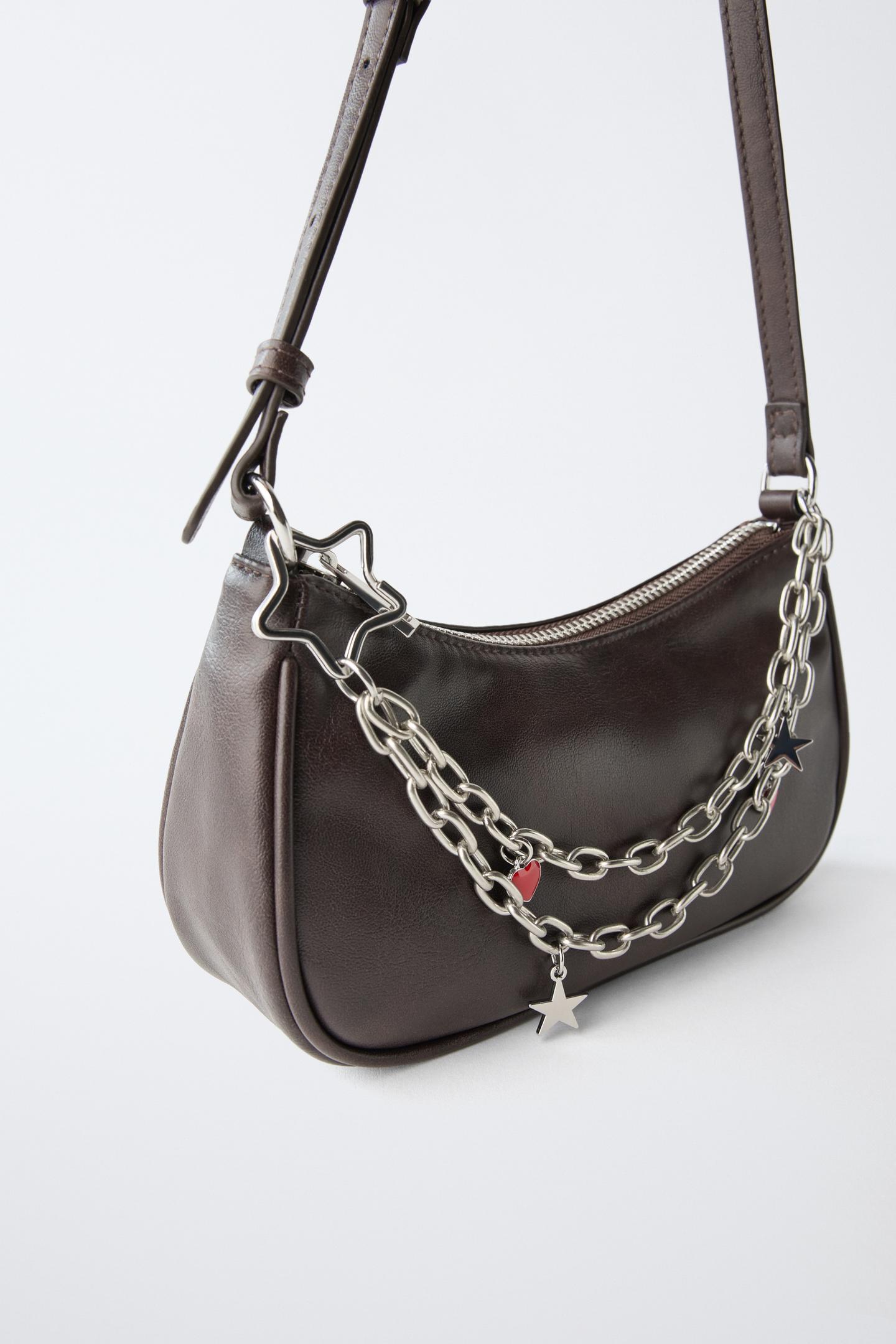 Детская сумка Zara Chain Shoulder, цвет: Коричневый — фото 3