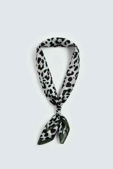 BANDANA ESTAMPADO ANIMAL - Leopardo / Gris de Zara