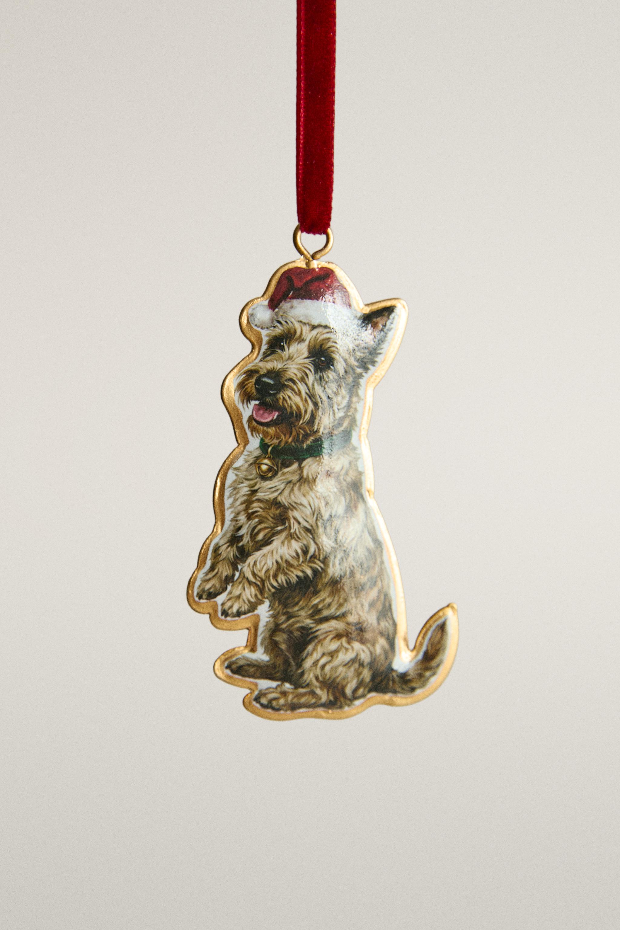 TERRIER DOG CHRISTMAS TREE DECORATION