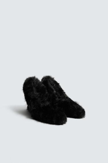 FAUX FUR SHOES HARRY LAMBERT FOR ZARA x DISNEY - Black by Zara