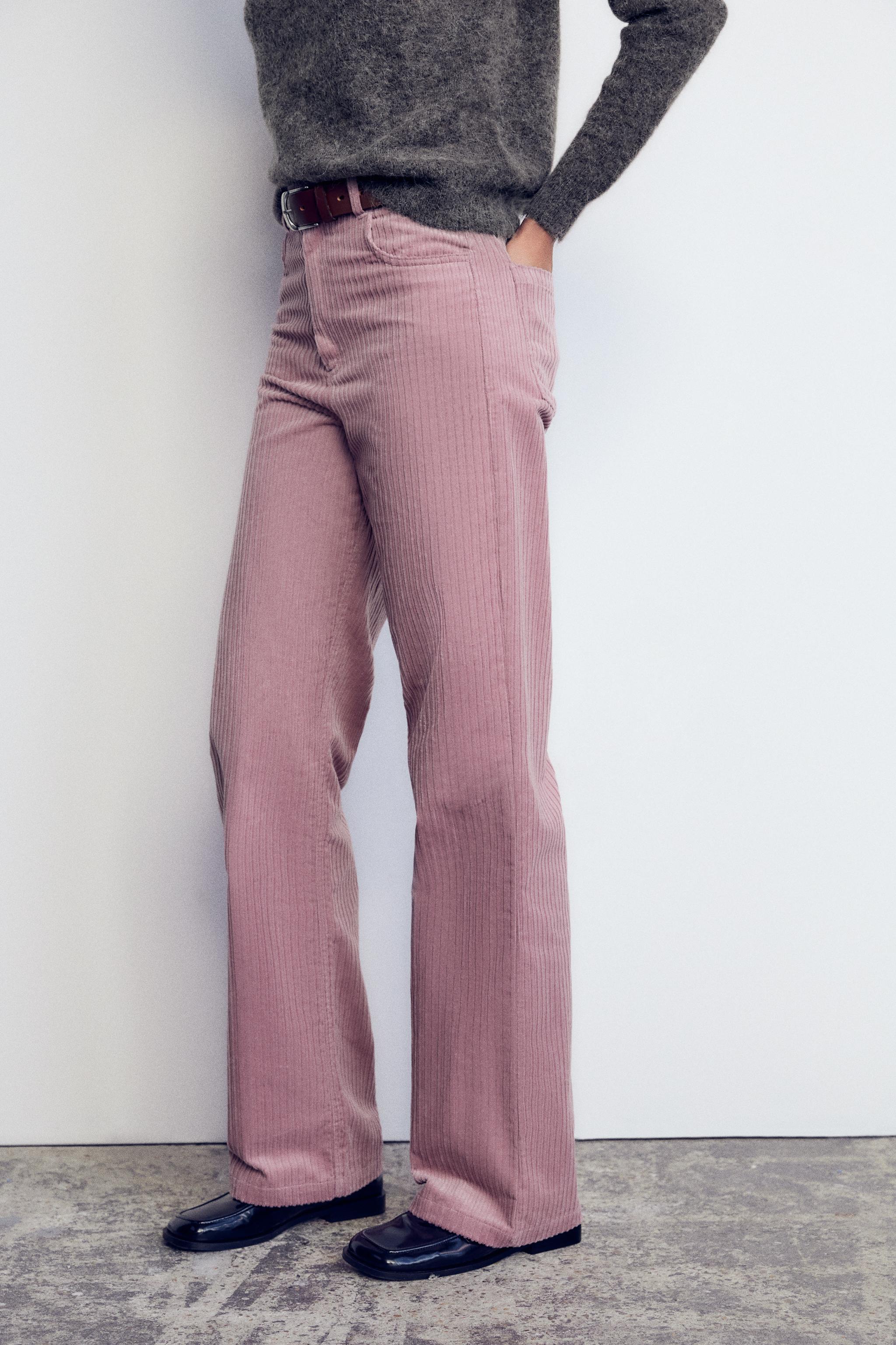 Zara wide leg corduroy shops pants