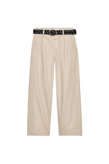 CARROT FIT TROUSERS WITH BELT