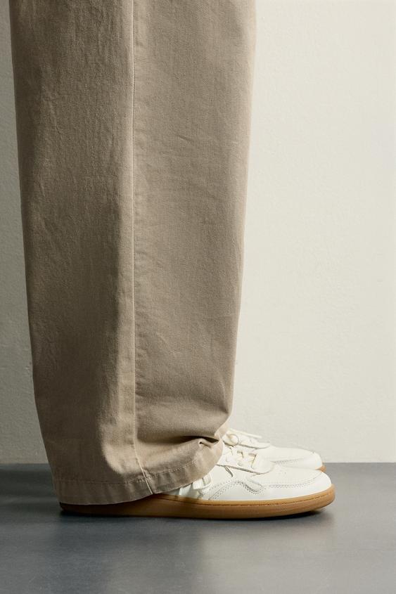 ZAPATILLA PIEL BAREFOOT - Blanco de Zara - Imagen 0