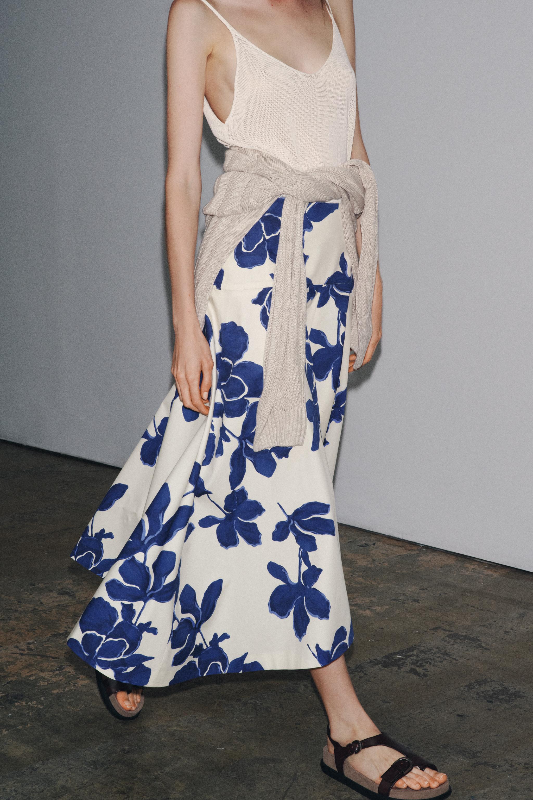 ZW COLLECTION FLORAL MIDI SKIRT - Main Image