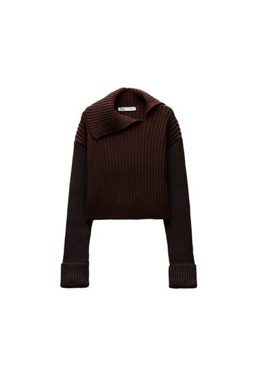 RIB KNIT CROP SWEATER