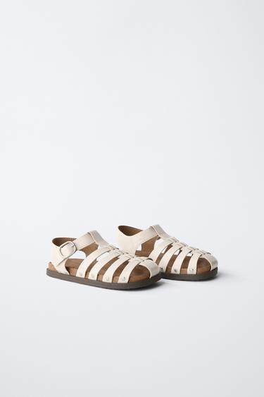 STUDDED CAGE SANDALS - White by Zara - Image 2