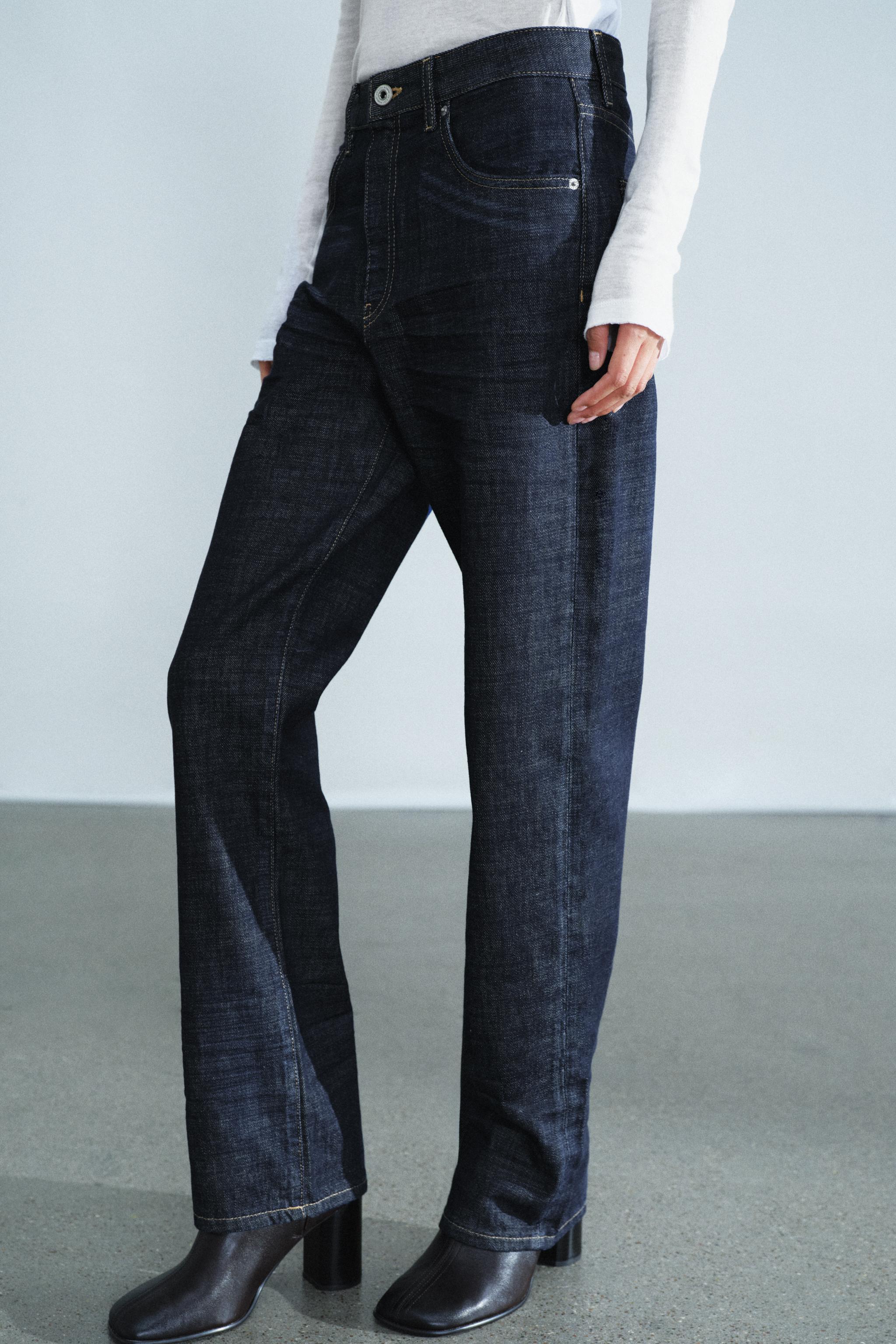 Zara ZW COLLECTION STRAIGHT ORTA BEL JEAN görsel 7