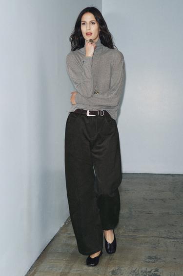 ZW COLLECTION STRIPED WIDE-LEG TROUSERS - striped by Zara - Image 4