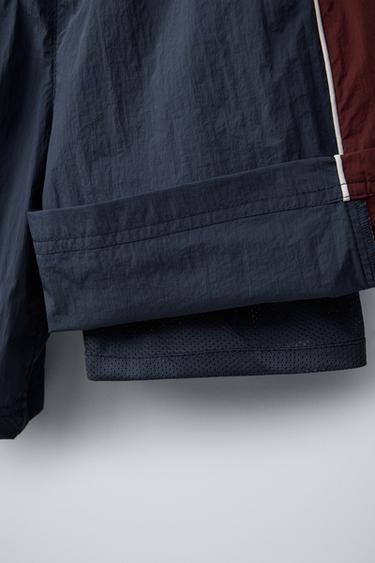 TECHNICAL BERMUDA SHORTS WITH SIDE STRIPES - Burgundy by Zara - Image 3