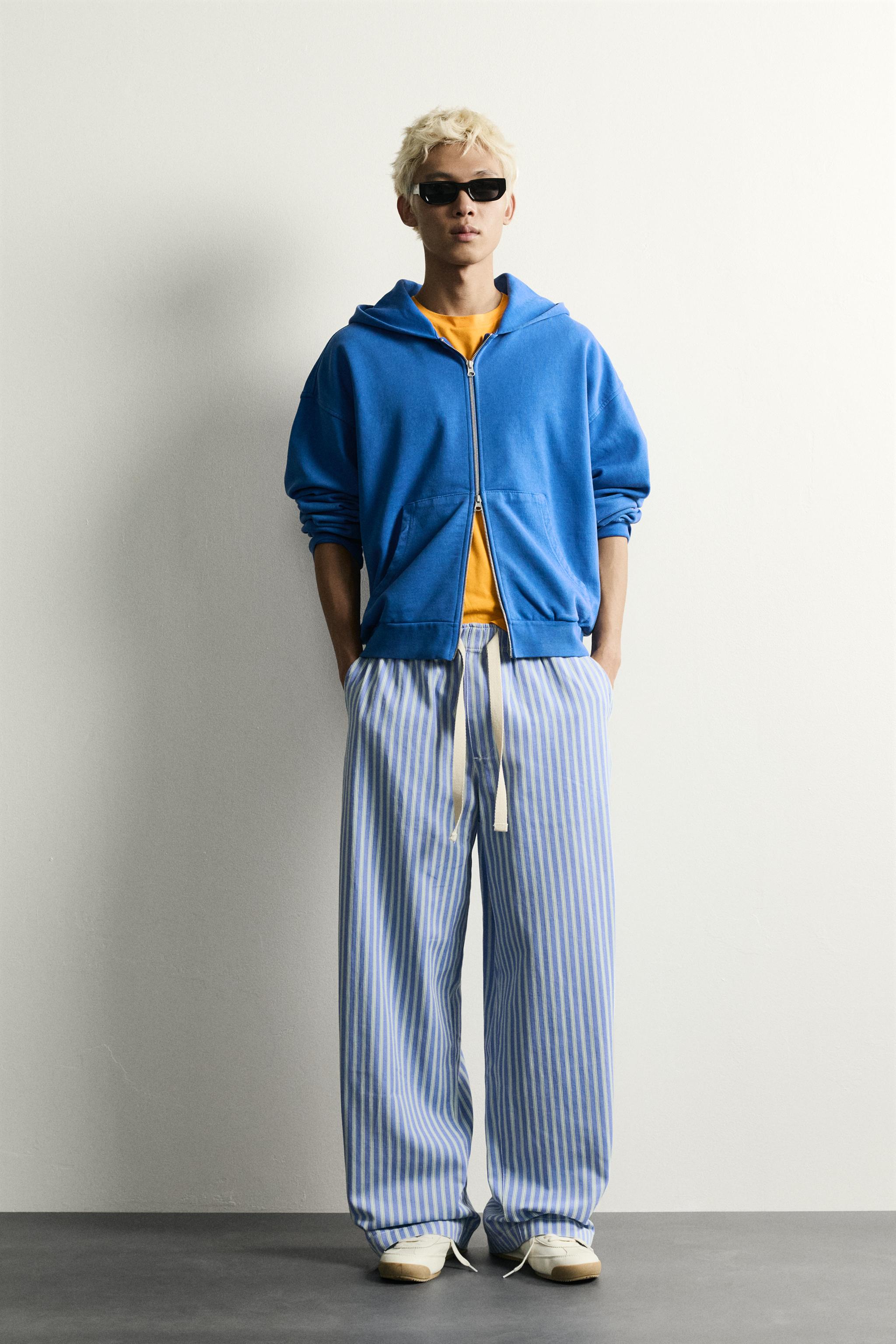 STRIPED BAGGY FIT PANTS - Striped | ZARA United States