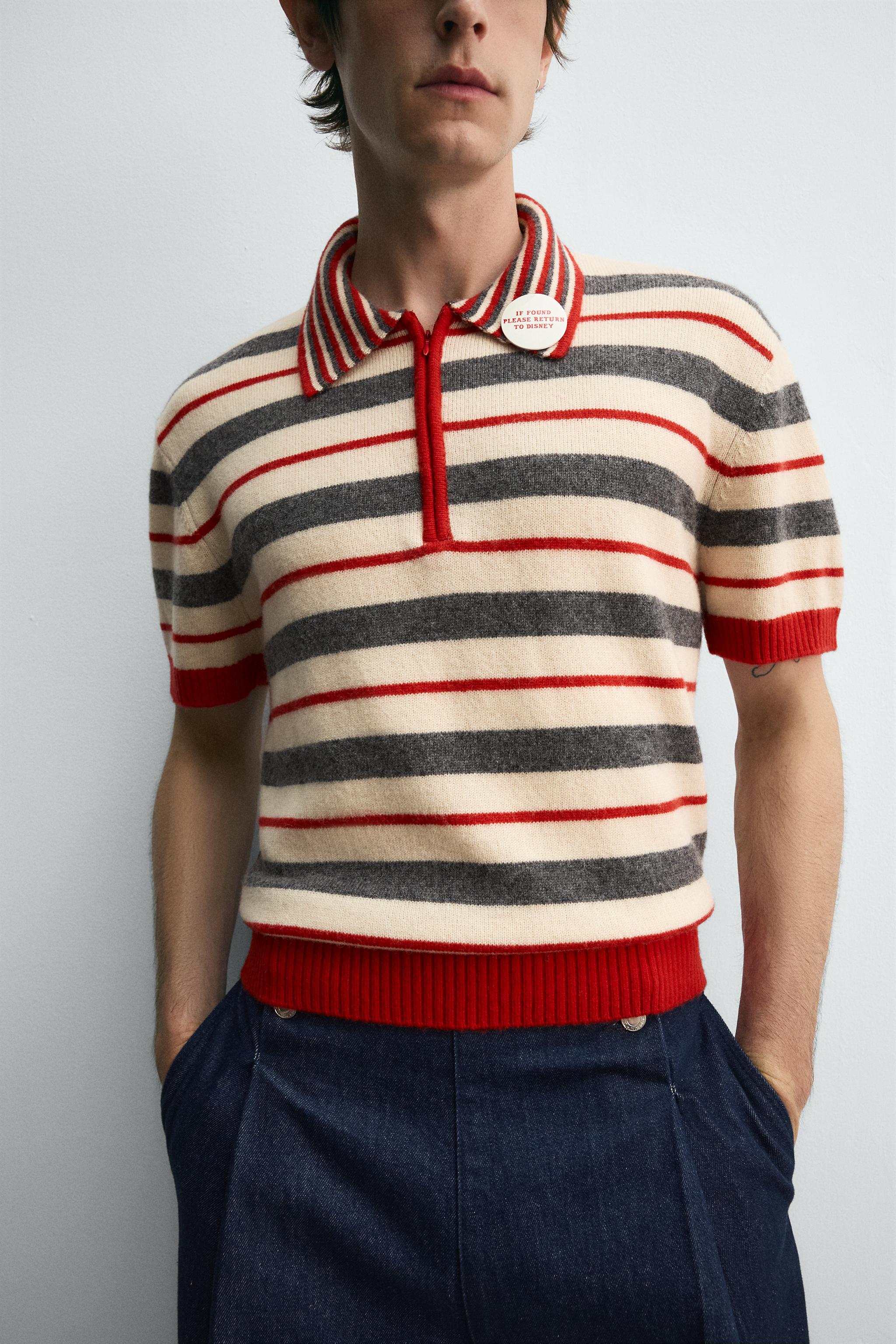 ZARAディズニーハリーランバート ストライプニットカーディガン M新品タグ付き ZARAディズニーハリーランバート ストライプニットカーディガン M新品