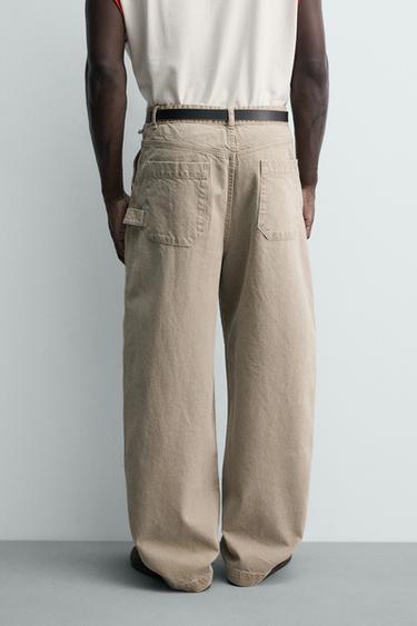 BALLOON FIT WASHED TROUSERS - Light sand by Zara - Image 2
