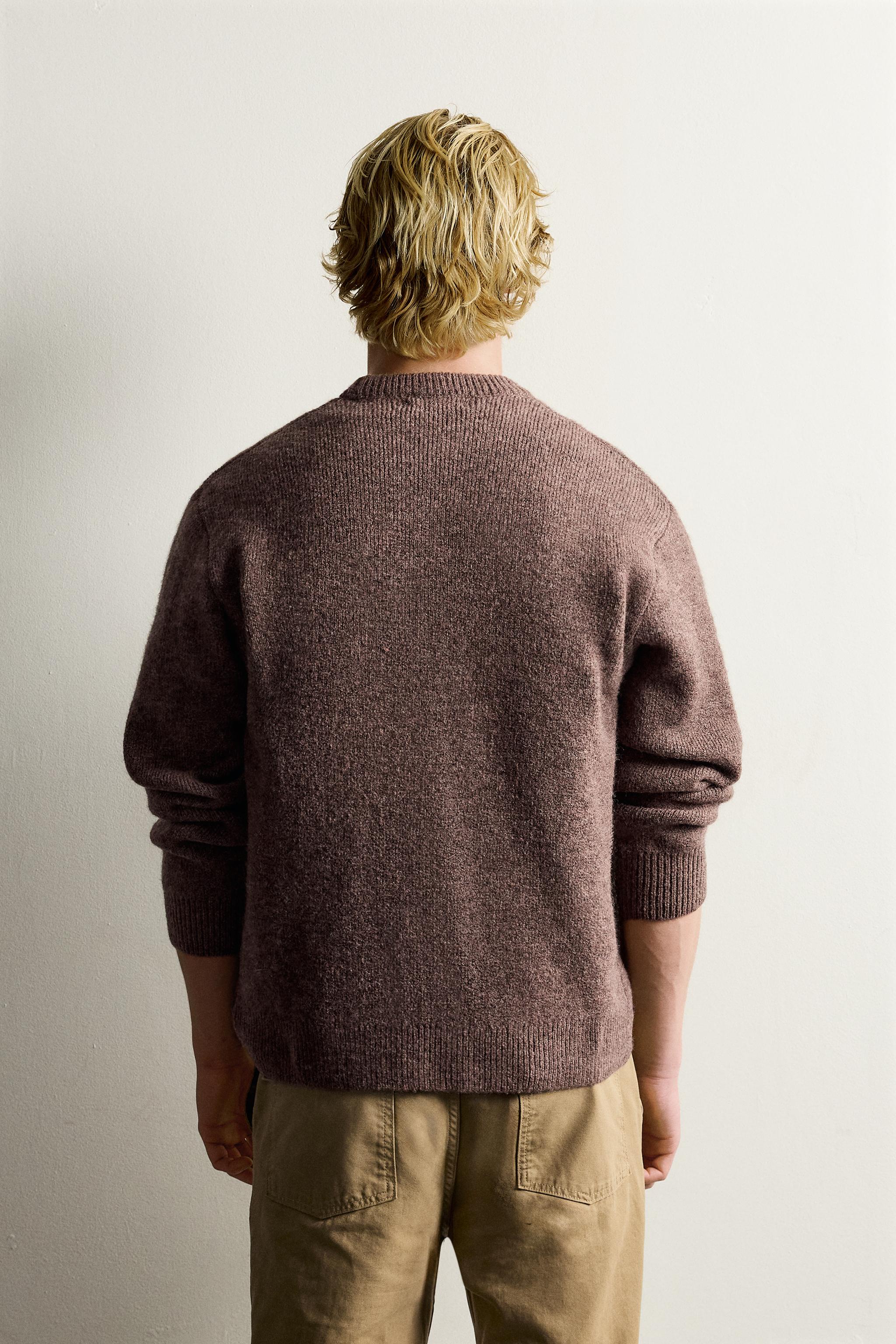 TEXTURED WOOL SWEATER