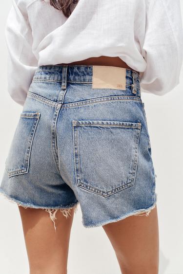 Z1975 RIPPED LOW-RISE SHORTS - Blue by Zara - Image 5