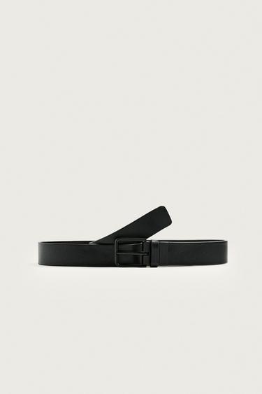 CINTURÓN REVERSIBLE PIEL - Negro de Zara