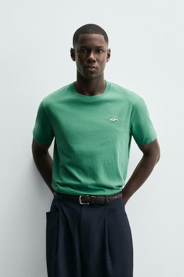 ФУТБОЛКА С ВЫШИВКОЙ РЫБЫ — ЗЕЛЕНЫЙ от Zara