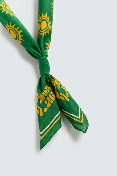 GRAPHIC PRINT BANDANA - Green by Zara - Image 4