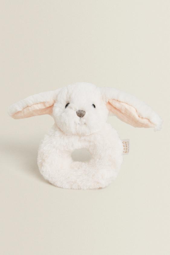 PELUCHE BÉBÉ HOCHET LAPIN - Rose clair de Zara - Image 0
