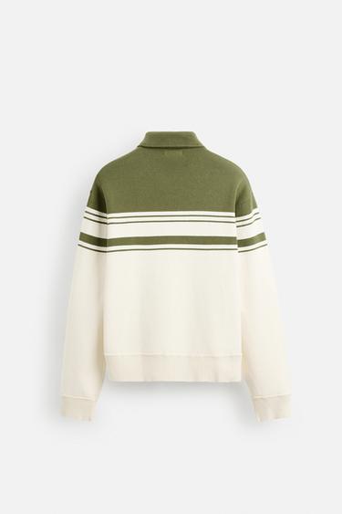 Veste zippée en maille - VERT de Zara - Image 7