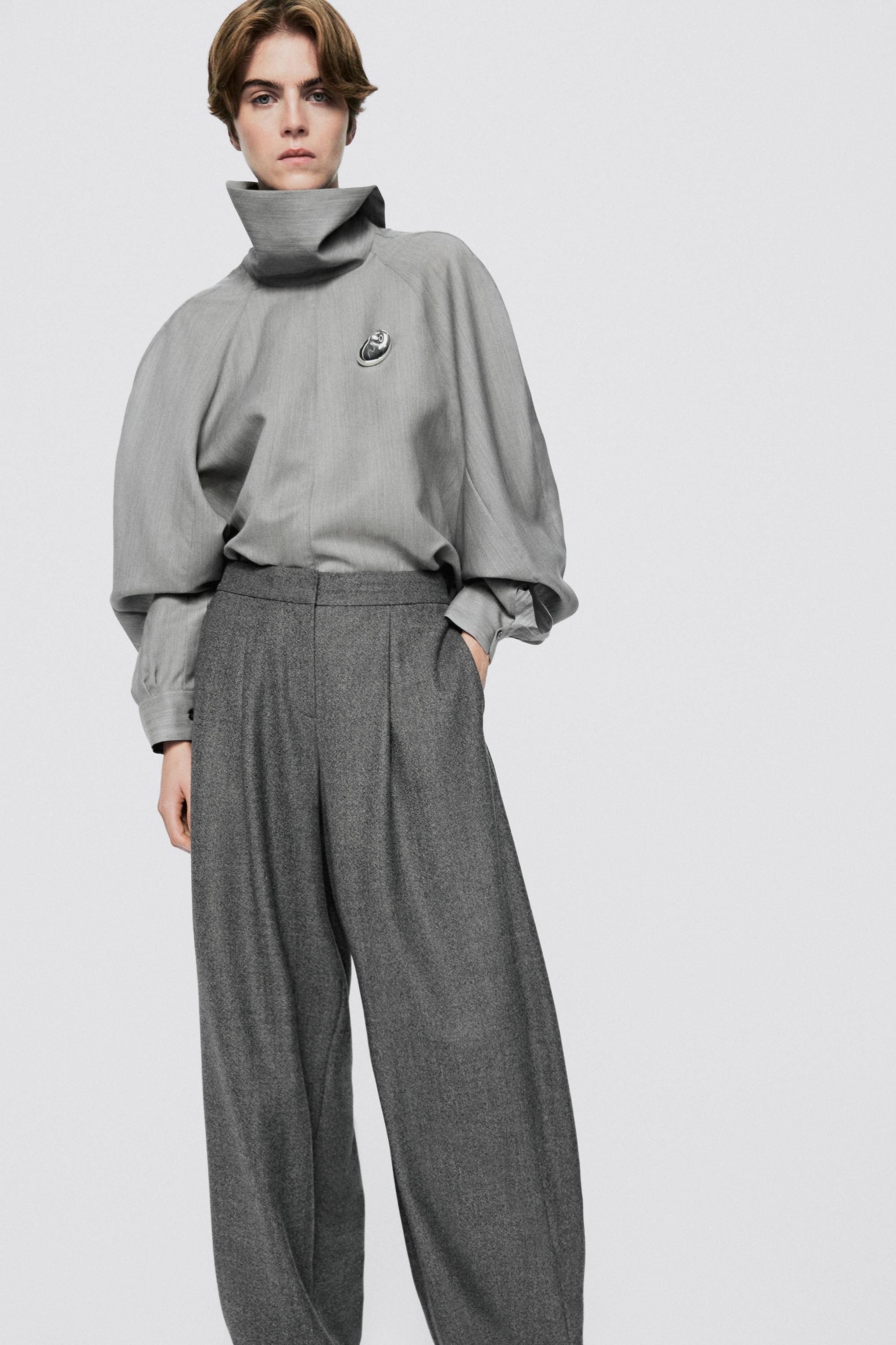 Voluminous wool-silk blend blouse - LIMITED EDITION