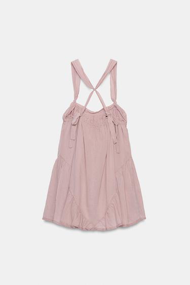 GAUZE MINI STRAPPY DRESS - Lilac by Zara - Image 6