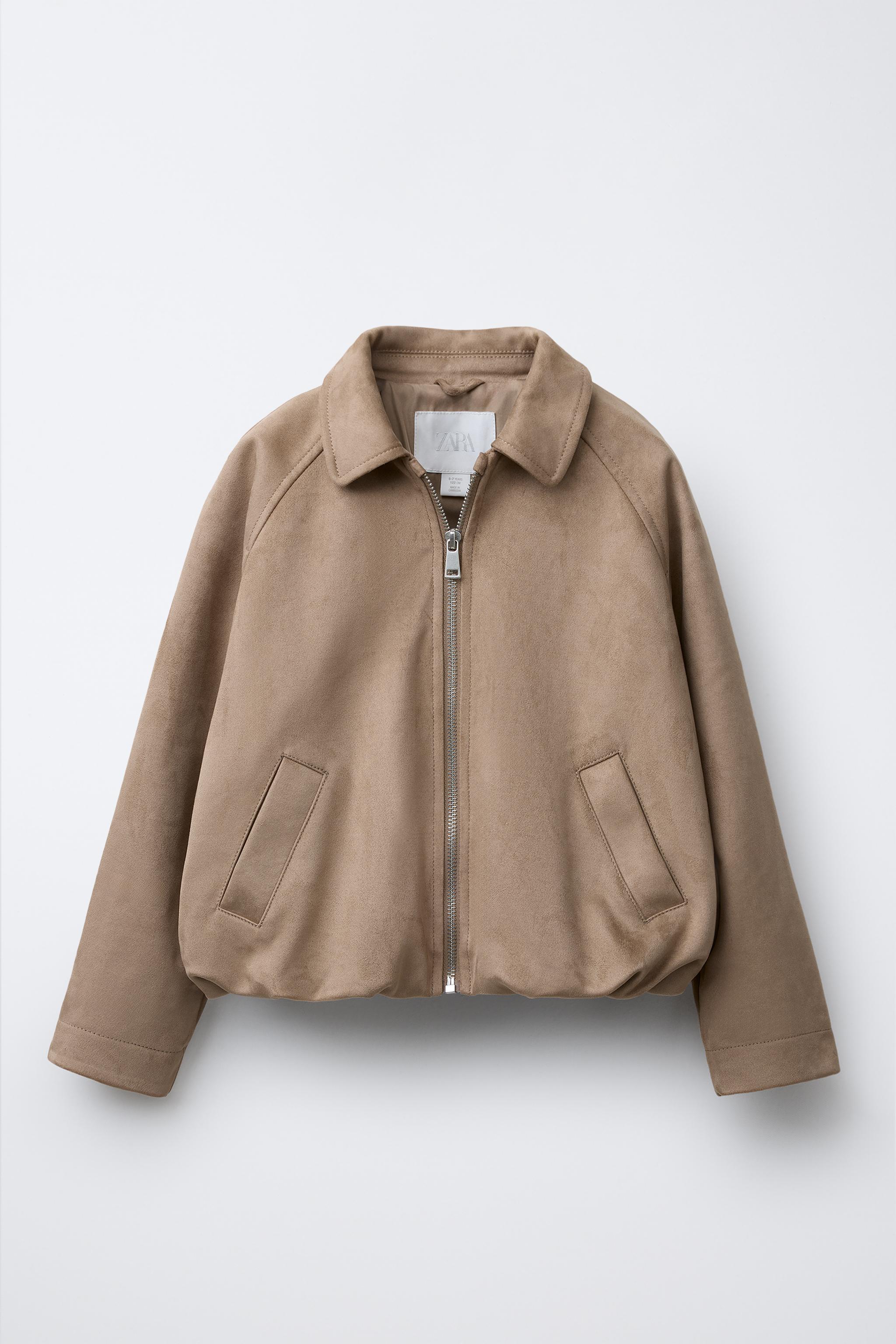 FAUX SUEDE BALLOON JACKET - Sand | ZARA United States