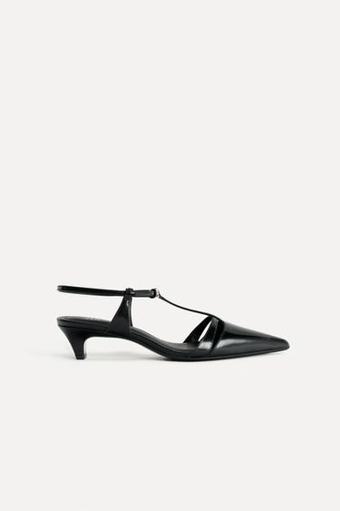 LEATHER KITTEN-HEEL SHOES 50TH ANNIVERSARY - Black by Zara - Image 3