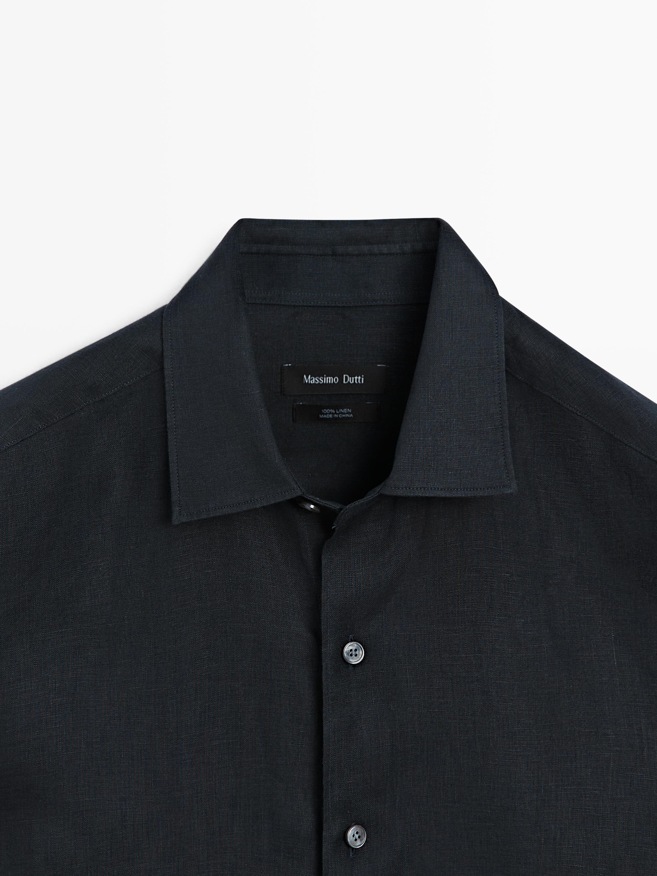 Extra fine regular fit linen shirt