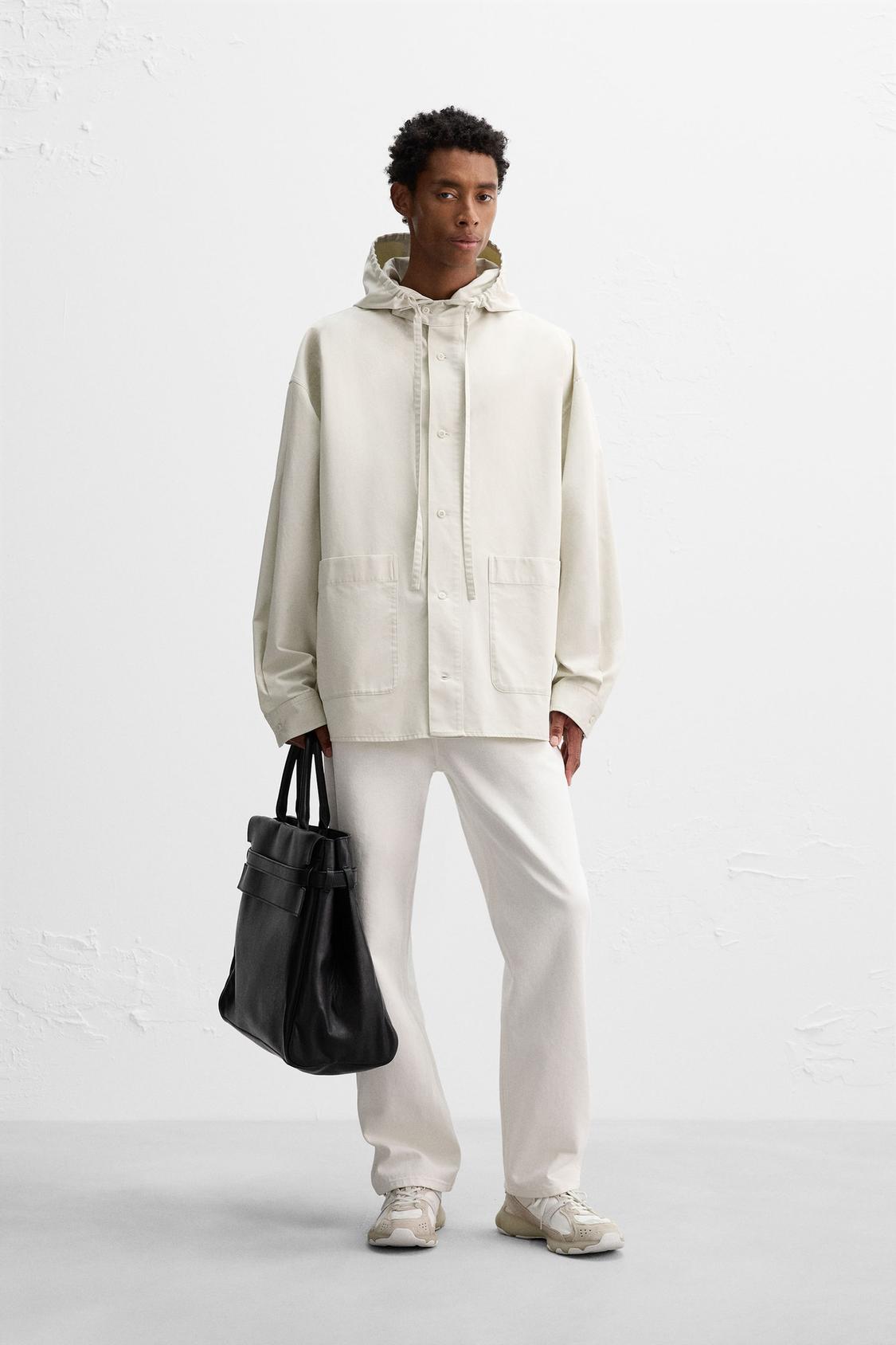 ВЕРХНЯЯ РУБАШКА С КАПЮШОНОМ БОЛЬШОГО РАЗМЕРА ОТ ZARA