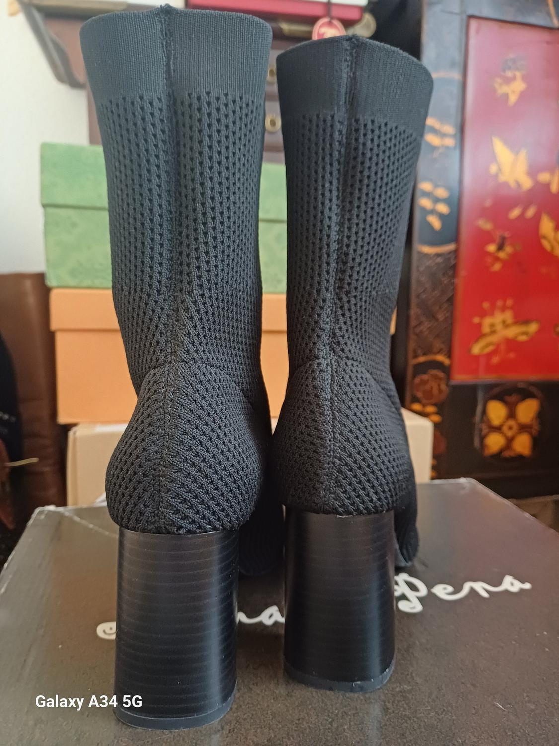 FABRIC HIGH HEEL ANKLE BOOTS - Image 2
