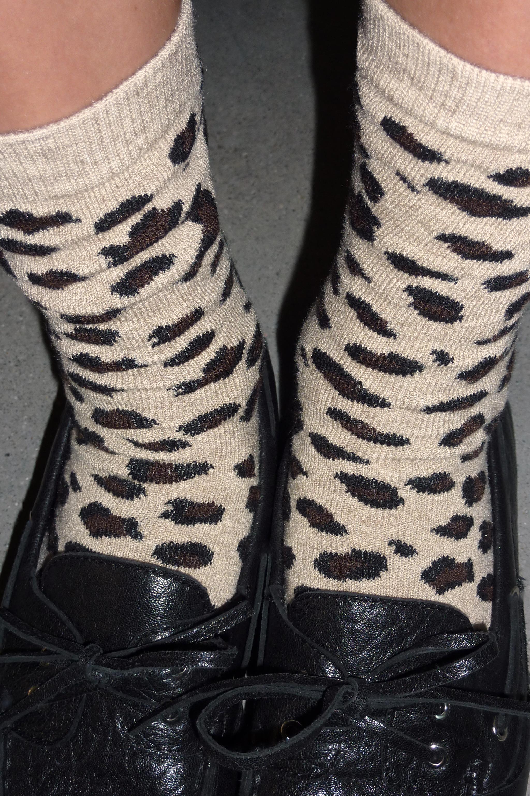 CHAUSSETTES JACQUARD MOTIF ANIMALIER