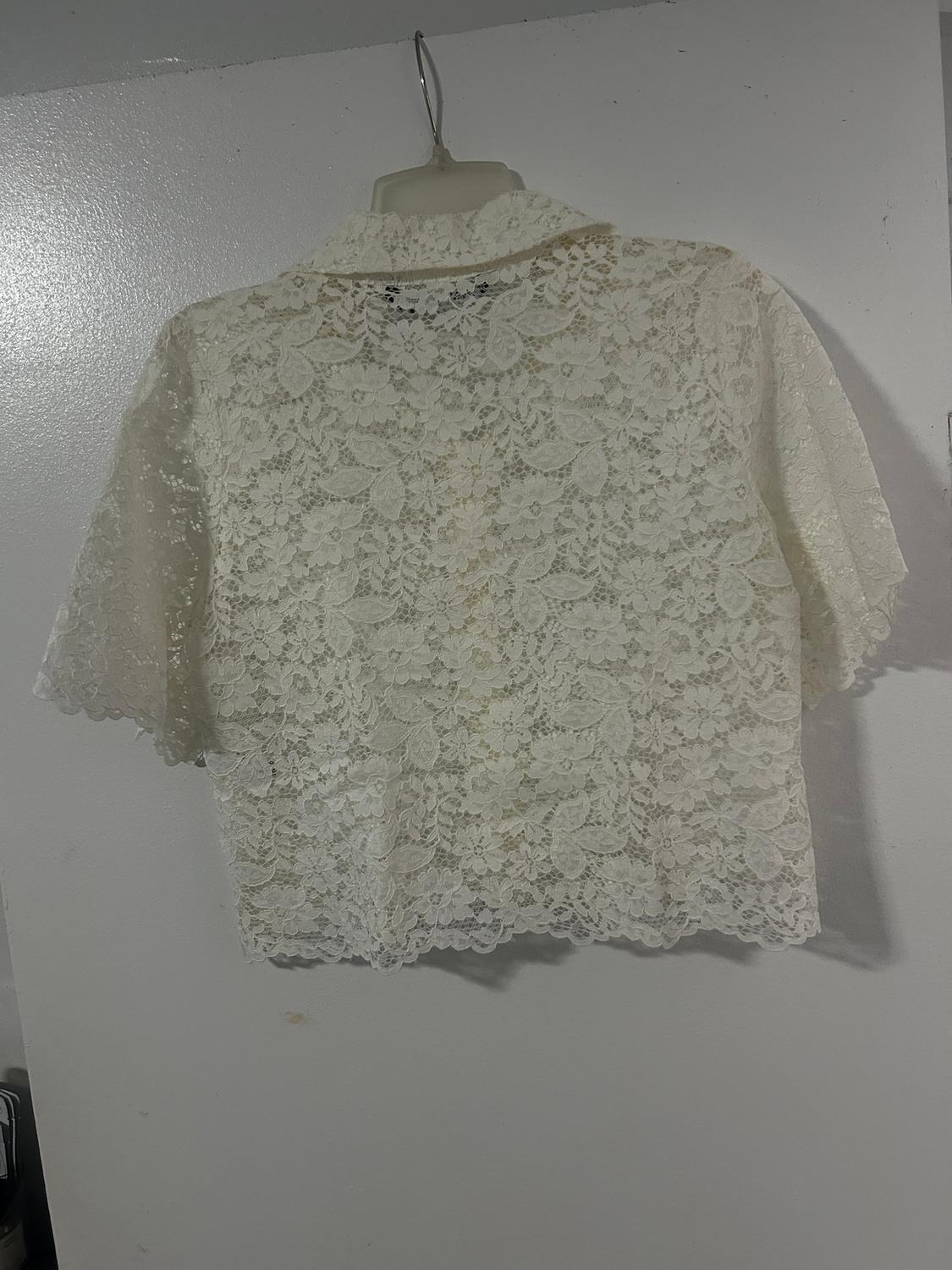LACE CROP SHIRT - Image 3