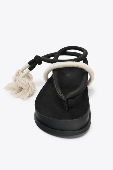 SANDALES À BRIDES X FANGLU LIN - Noir de Zara - Image 3