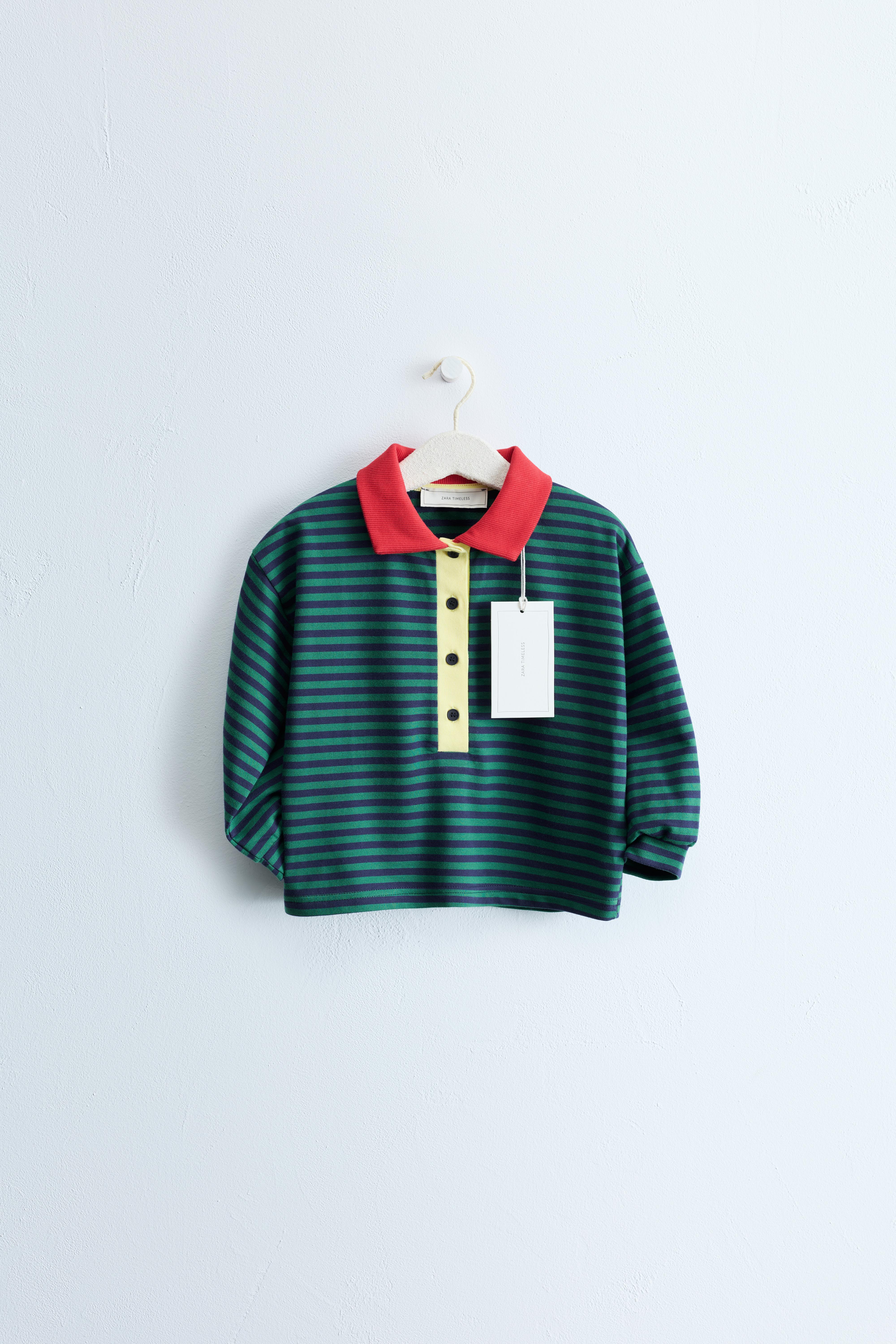 ZARA TIMELESS - POLO RAYURES COL CONTRASTANT