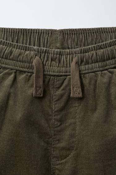 LINED NEEDLECORD TROUSERS - Khaki by Zara - Image 2