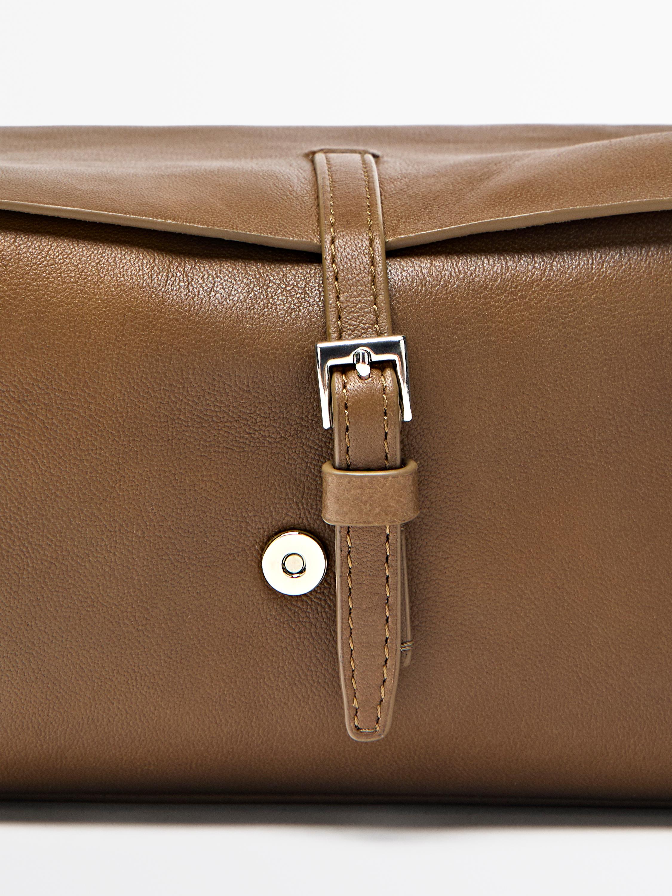 Nappa leather travel toiletry bag