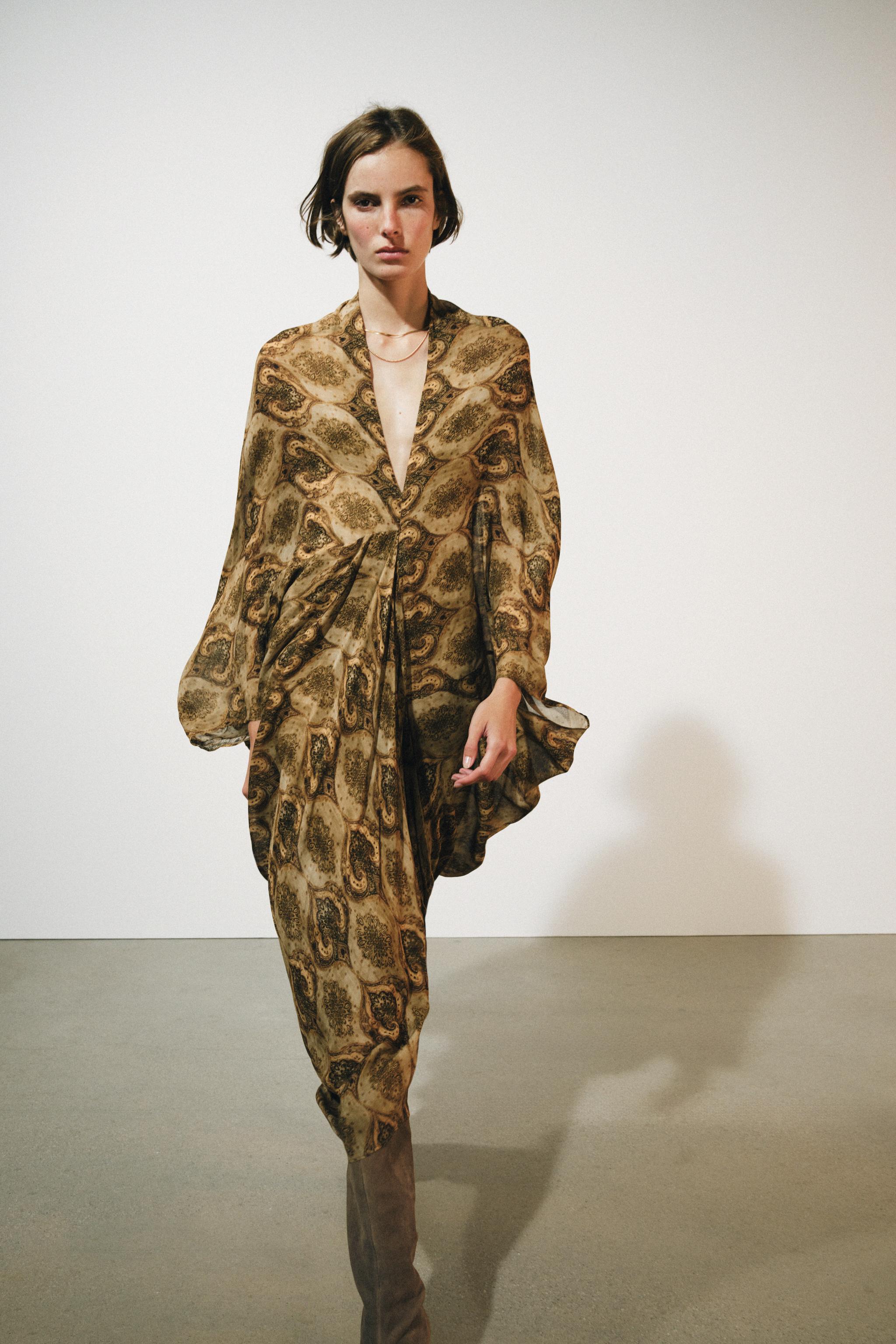 ZW COLLECTION PRINTED MIDI DRESS