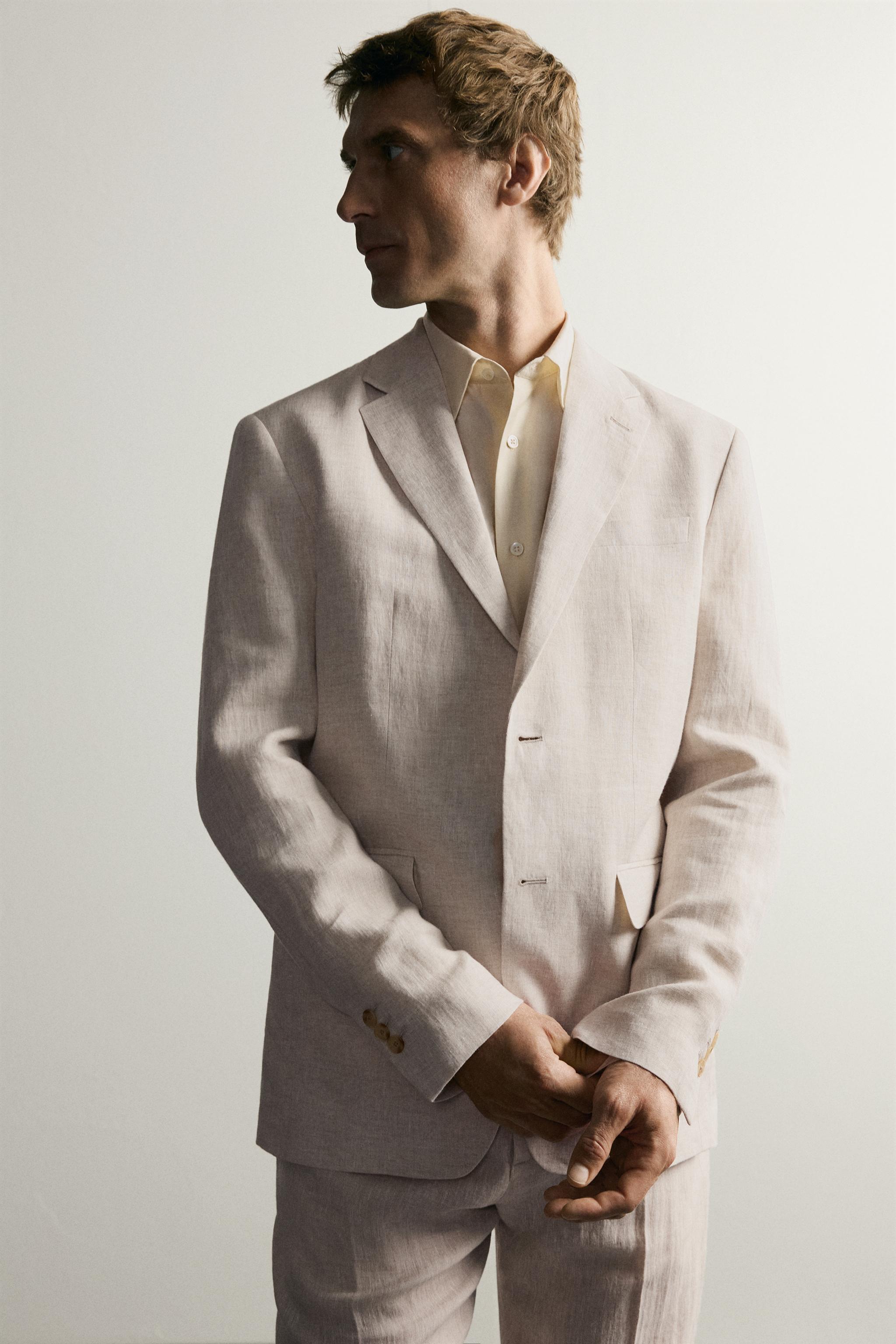 100% LINEN SUIT BLAZER