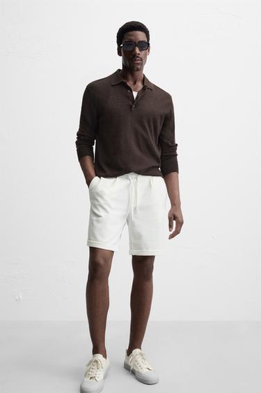 COMFORT BERMUDA SHORTS - Oyster-white by Zara - Image 4