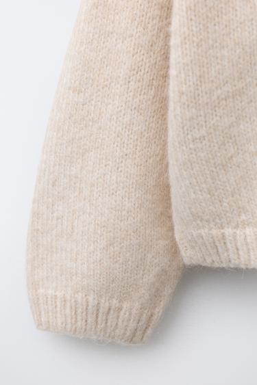 TIE CARDIGAN - Ecru by Zara - Image 3