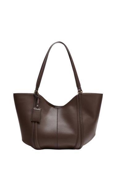 حقيبة MAXI SHOPPER - بني الخاص بـ Zara