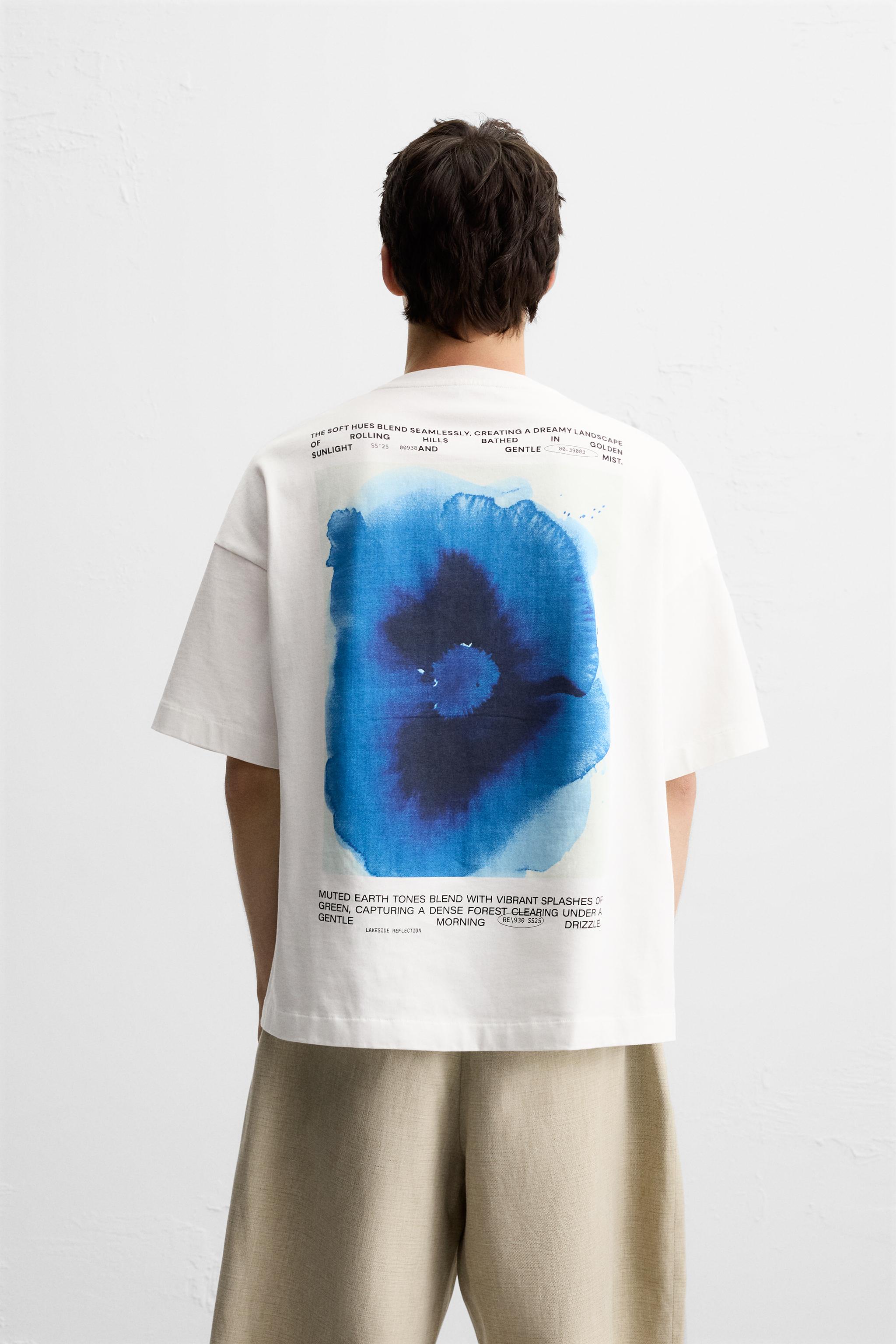 ★ドイツ発*ZARA*新作*WATERCOLOUR グラフィックTシャツ/WS★ Tシャツ - レディース グラフィックプリント | ZARA 日本