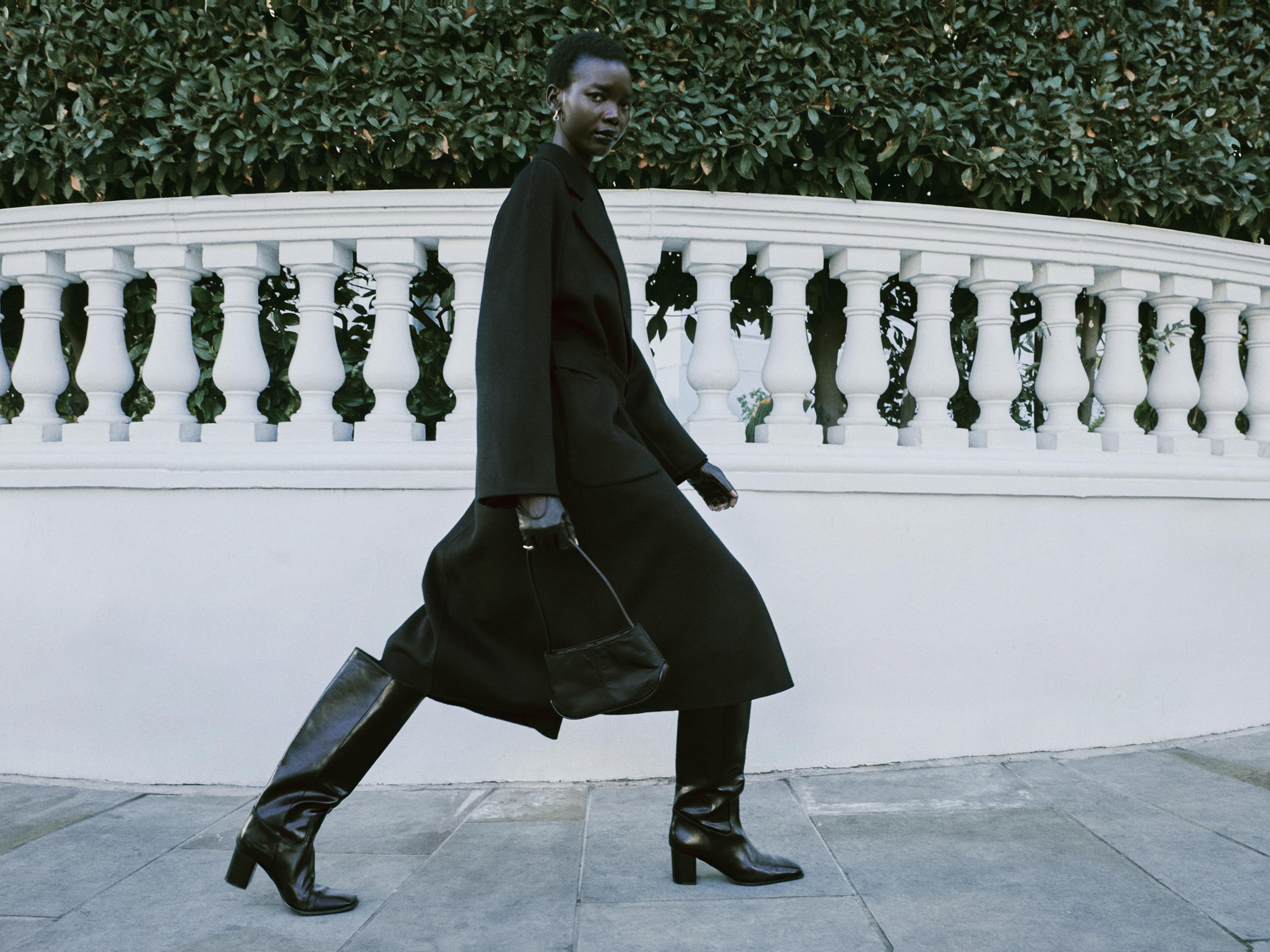 Wool Coat With Belt by Zara