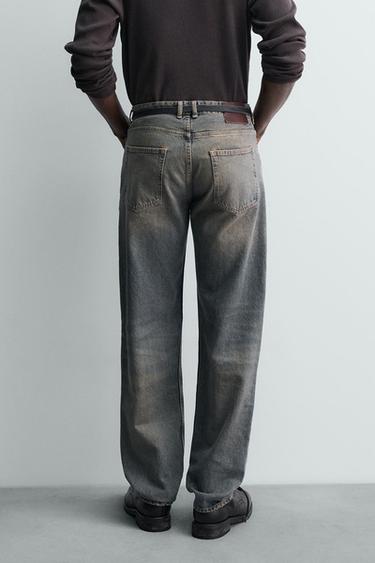 JEANS STRAIGHT FIT DÉCHIRURES - Bleu encre de Zara - Image 2