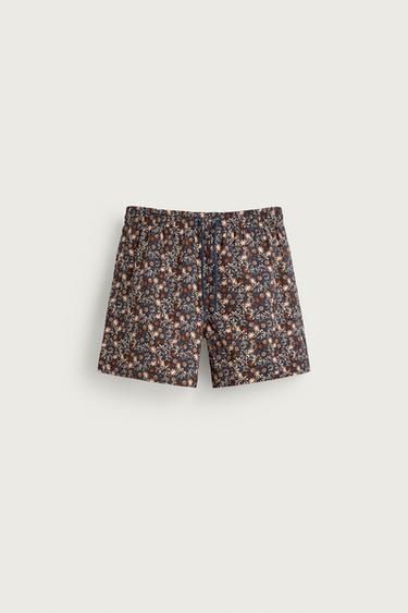 BAÑADOR MEDIO ESTAMPADO - Granate de Zara - Imagen 0