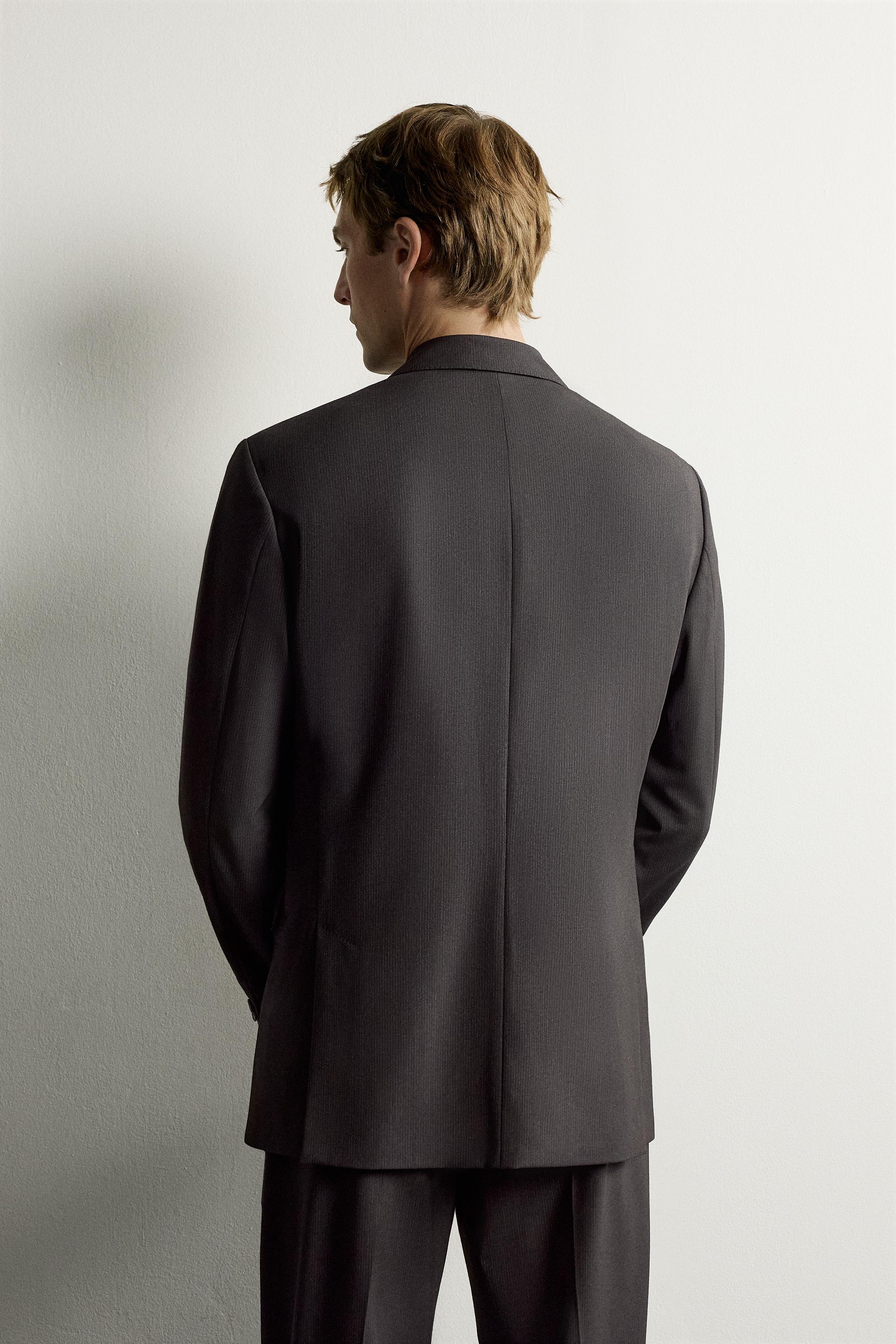 VESTE DE COSTUME CROISÉE RAYURES